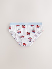Red/Blue Emergency Vehicles 100% Cotton Briefs 7 Pack (1.5-10yrs) - Image 9 of 11