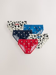 Red/Blue Football 100% Cotton Printed Briefs 5 Pack (1.5-10yrs) - Image 1 of 9