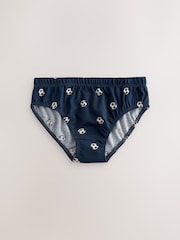 Red/Blue Football 100% Cotton Printed Briefs 5 Pack (1.5-10yrs) - Image 7 of 9