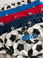 Red/Blue Football 100% Cotton Printed Briefs 5 Pack (1.5-10yrs) - Image 8 of 9