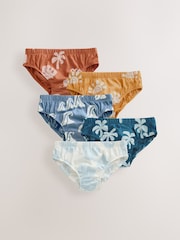 Sea Sun Stamp Print 100% Cotton Printed Briefs 5 Pack (1.5-10yrs) - Image 1 of 9