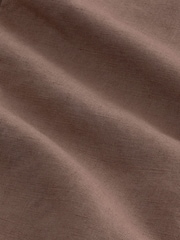 Neutral Stone Cuban Collar Cotton Linen Blend Short Sleeve Shirt - Image 6 of 7
