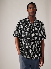 Black Snake Printed Short Sleeve Shirt - Image 2 of 8