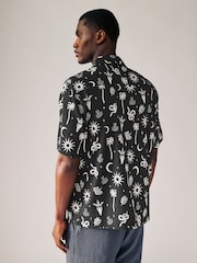 Black Snake Printed Short Sleeve Shirt - Image 4 of 8