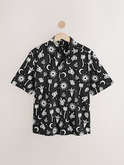 Black Snake Printed Short Sleeve Shirt - Image 6 of 8