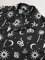 Black Snake Printed Short Sleeve Shirt - Image 8 of 8