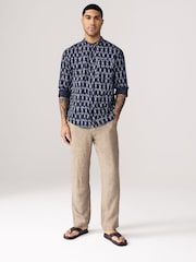 Blue Long Sleeve Printed Shirt - Image 2 of 8