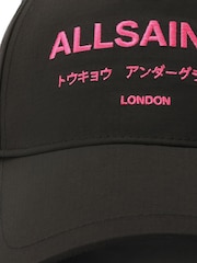 AllSaints Black Underground Logo Baseball Cap - Image 4 of 4