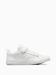 Converse White Junior Pro Blaze Strap Trainers - Image 1 of 8