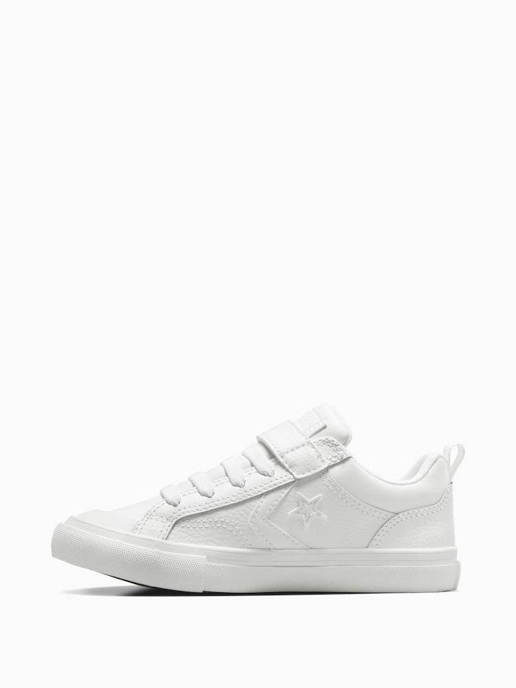 Converse White Junior Pro Blaze Strap Trainers - Image 2 of 8
