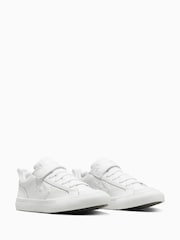 Converse White Junior Pro Blaze Strap Trainers - Image 3 of 8