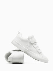 Converse White Junior Pro Blaze Strap Trainers - Image 4 of 8