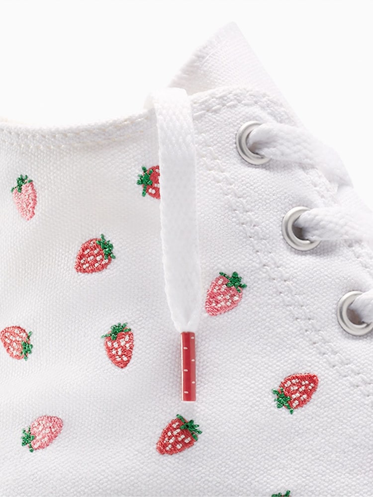 Converse White Juinor EVA Lift Strawberry Patterned Trainers - Image 12 of 12 Converse White Juinor EVA Lift Strawberry Patterned Trainers - Image 12 of 12