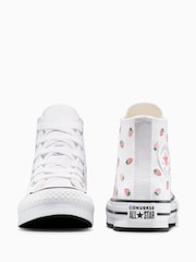 Converse White Juinor EVA Lift Strawberry Patterned Trainers - Image 7 of 12