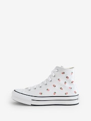 Converse Black Youth EVA Lift Strawberry Print Trainers - Image 2 of 9