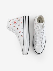 Converse Black Youth EVA Lift Strawberry Print Trainers - Image 6 of 9