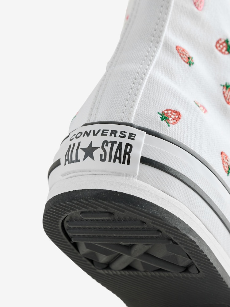 Converse Black Youth EVA Lift Strawberry Print Trainers - Image 9 of 9