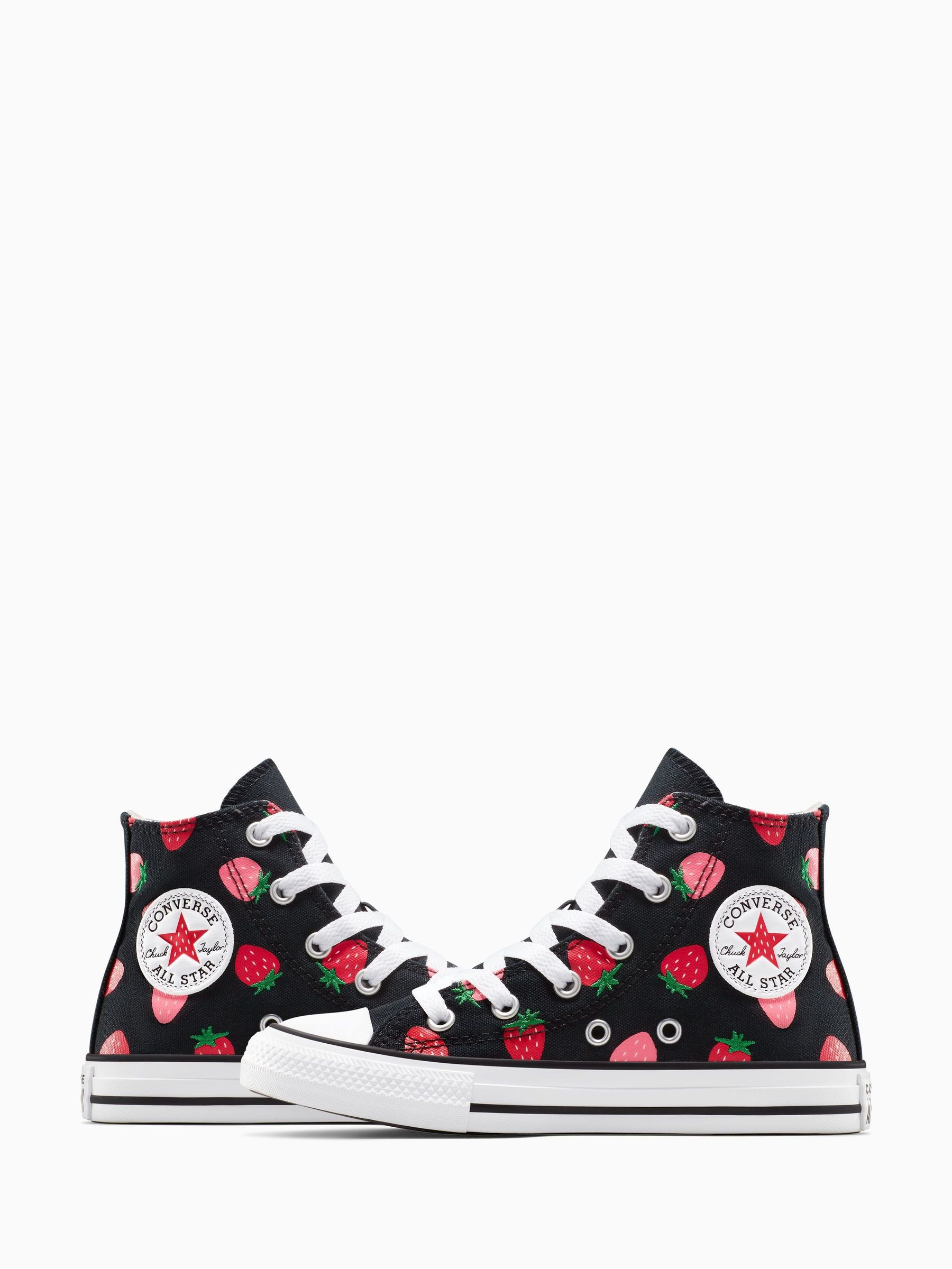 Buy Converse Black Chuck Taylor All Star Strawberry High Top