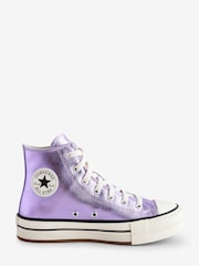 حذاء رياضي بقبة مرتفعة بنعل رافع من مادة إيثيلين فينيل أسيتات للشباب من Converse - صورة 1 من 14