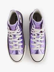 حذاء رياضي بقبة مرتفعة بنعل رافع من مادة إيثيلين فينيل أسيتات للشباب من Converse - صورة 10 من 14