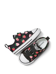 Converse Black Infant 2V Strawberry Print Trainers - Image 6 of 7