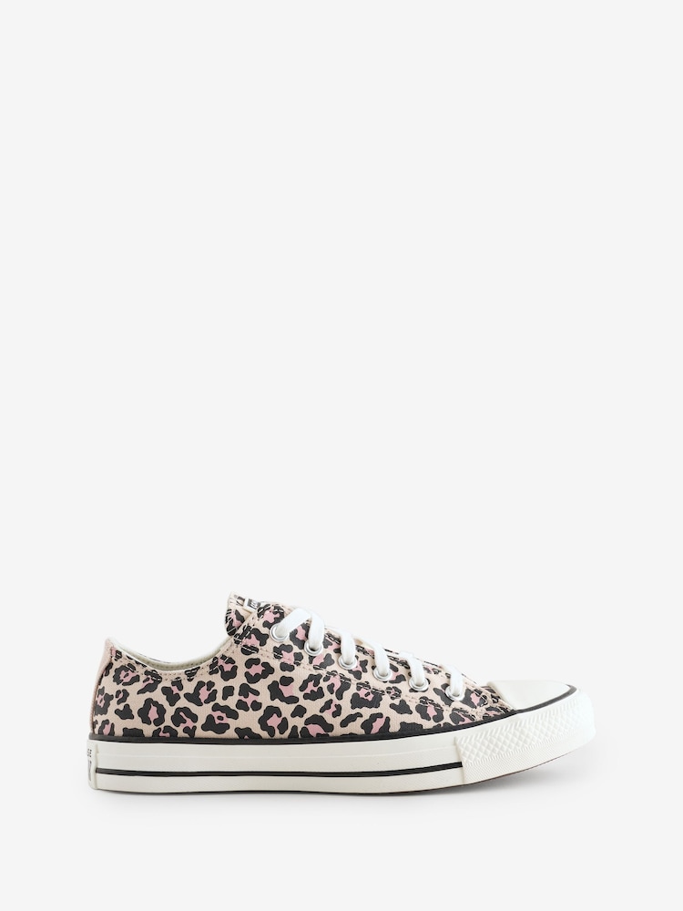 Converse Leopard Print Chuck Taylor Low Trainers - Image 1 of 13