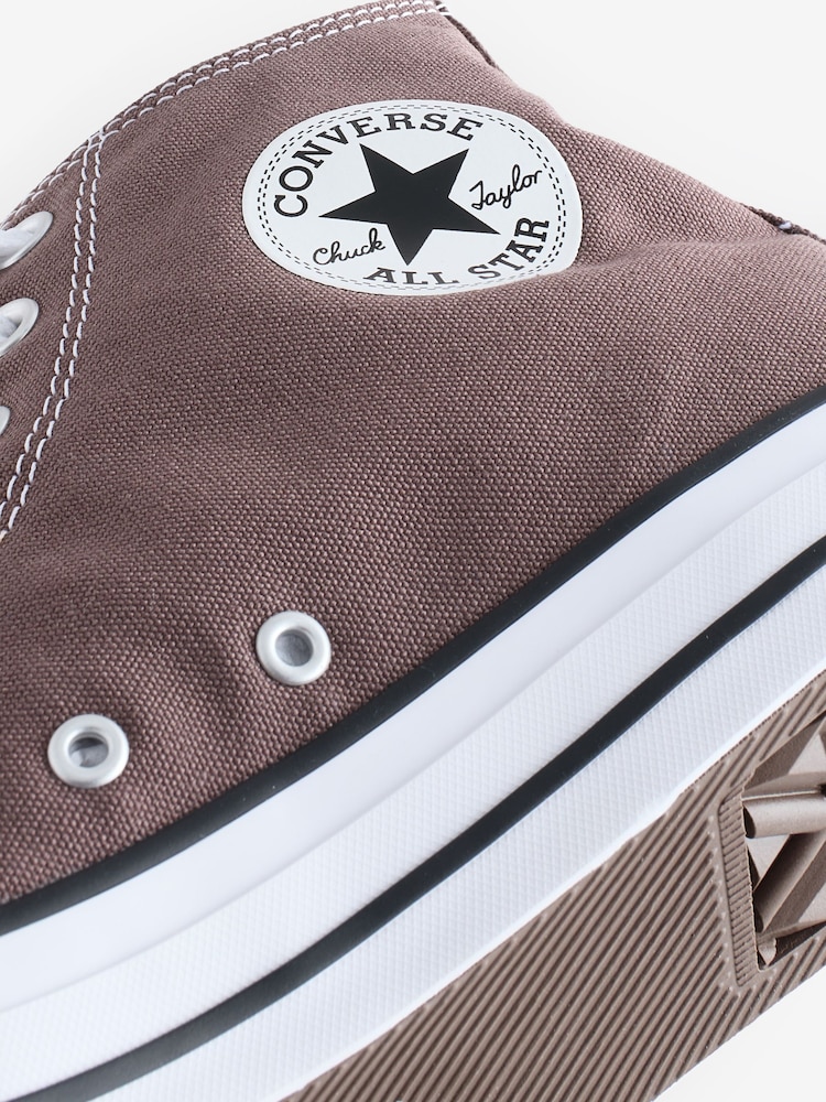 Converse Brown Chuck Taylor All Star High Trainers - Image 9 of 9