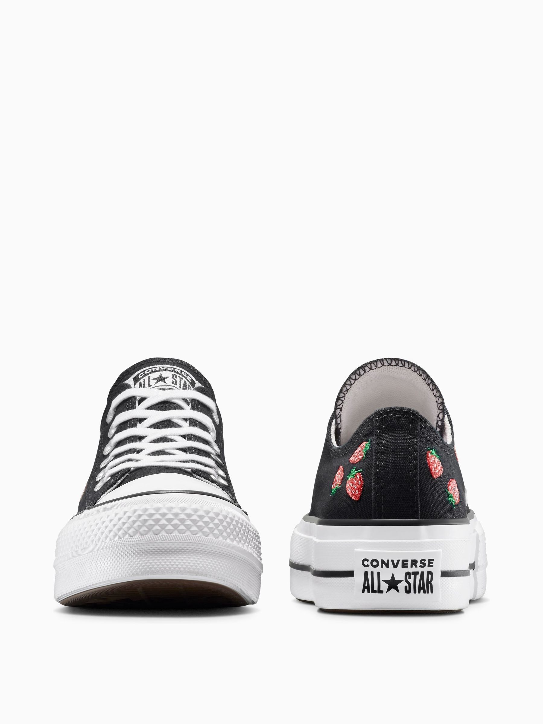 Buy Converse Black Chuck Taylor All Star Lift Strawberry Low
