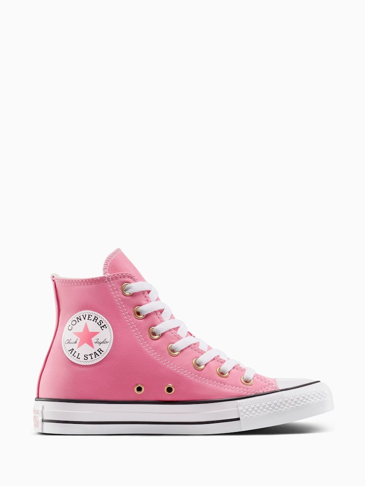 Converse Pink Chuck Taylor All Star Peached Canvas Trainers - Image 1 of 7