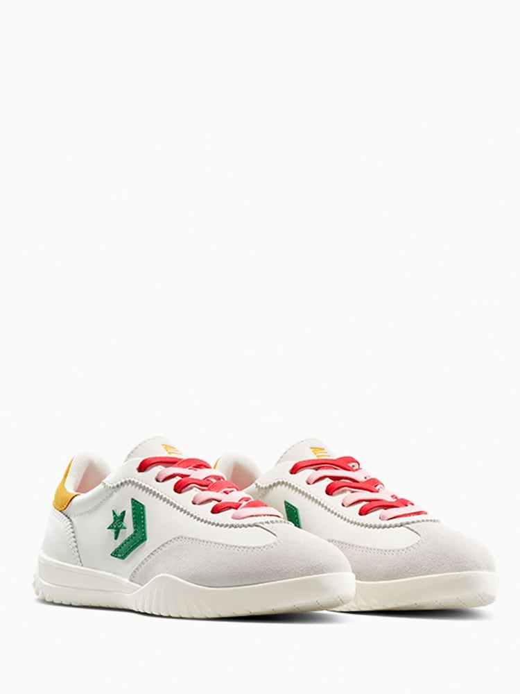 Converse White/Lemon Run Star Low Trainers - Image 7 of 9