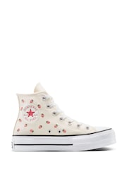 Converse Pink Chuck Taylor All Star Lift Strawberry Trainers - Image 1 of 13