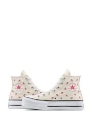 Converse Pink Chuck Taylor All Star Lift Strawberry Trainers - Image 4 of 13