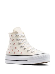 Converse Pink Chuck Taylor All Star Lift Strawberry Trainers - Image 6 of 13