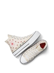 Converse Pink Chuck Taylor All Star Lift Strawberry Trainers - Image 8 of 13