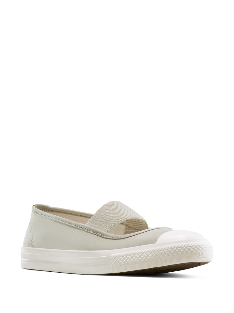 Converse Beige Chuck Taylor All Star Dainty Mary Jane Trainers - Image 6 of 11