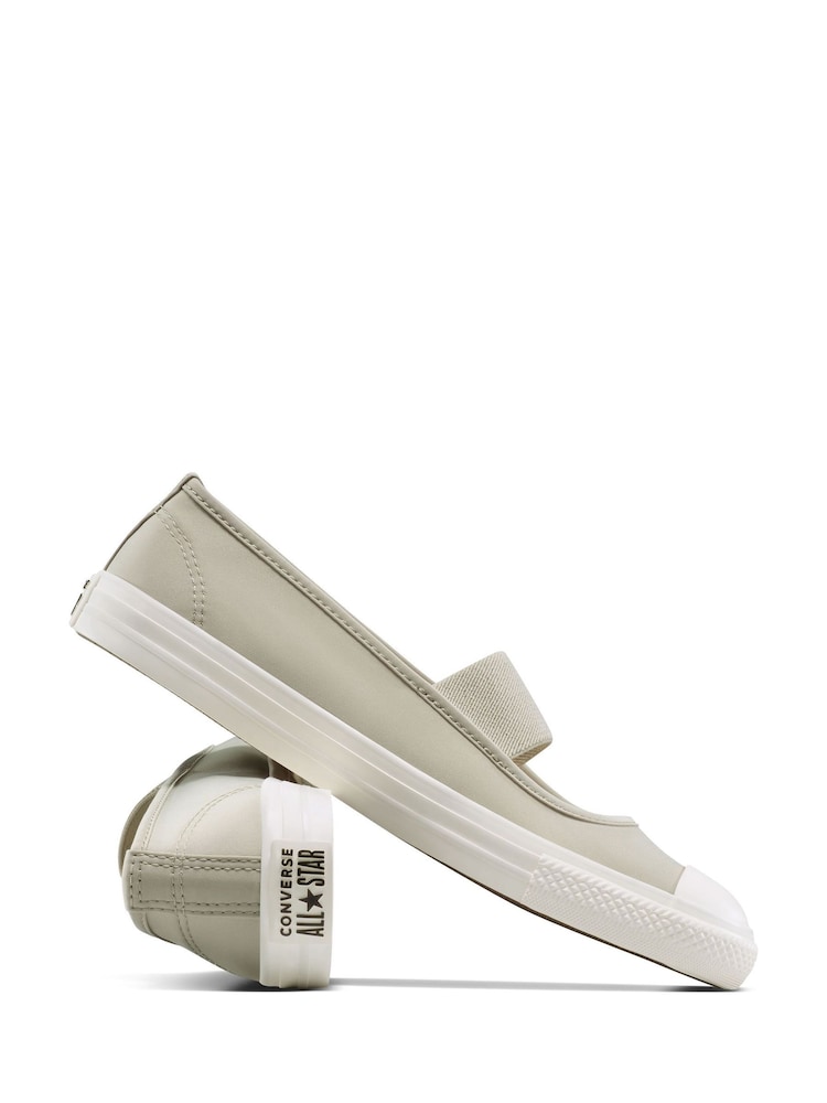 Converse Beige Chuck Taylor All Star Dainty Mary Jane Trainers - Image 8 of 11
