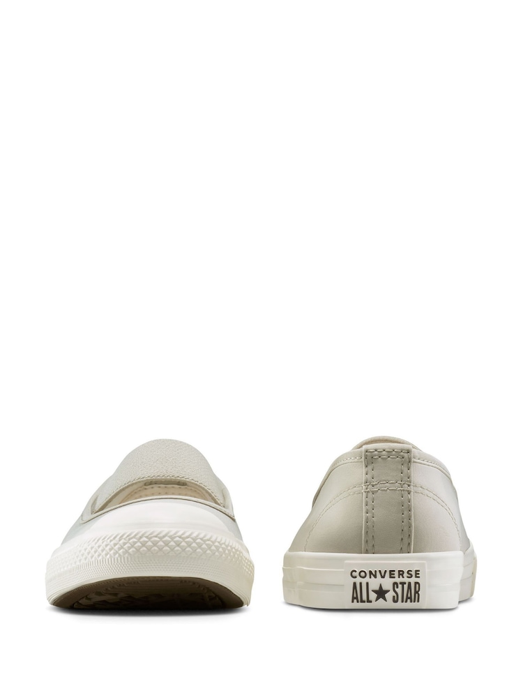 Converse Beige Chuck Taylor All Star Dainty Mary Jane Trainers - Image 9 of 11