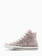 Converse Purple Chuck Taylor All Star Snakeskin Print Trainers - Image 5 of 10