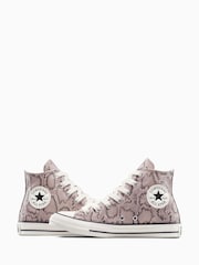 Converse Purple Chuck Taylor All Star Snakeskin Print Trainers - Image 7 of 10