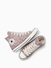 Converse Purple Chuck Taylor All Star Snakeskin Print Trainers - Image 9 of 10