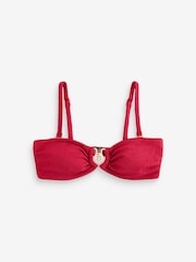 B by Ted Baker Textured Sparkle Bandeau Bikini Top - Image 7 of 7
