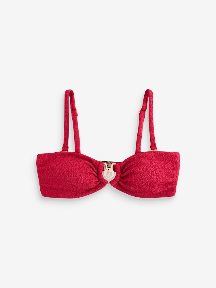 B by Ted Baker Textured Sparkle Bandeau Bikini Top - Image 7 of 7