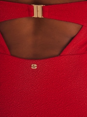 B By Ted Baker Tummy Control Textured Sparkle Bandeau Swimsuit - Image 6 of 6