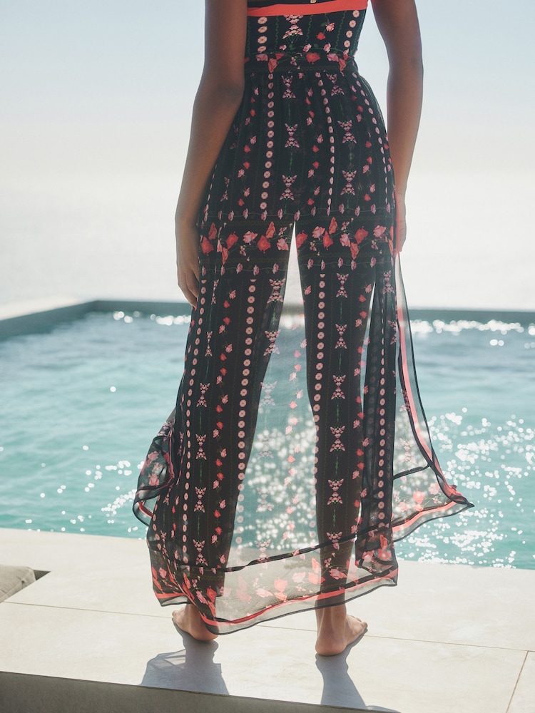B by Ted Baker Black Floral Cover-Up - Image 4 of 4