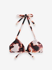 B by Ted Baker Animal Print Triangle Bikini Top - Image 6 of 6