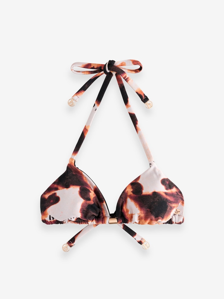 B by Ted Baker Animal Print Triangle Bikini Top - Image 6 of 6