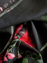 B by Ted Baker Ecovero Viscose Black Floral Print Kimono - Image 7 of 10