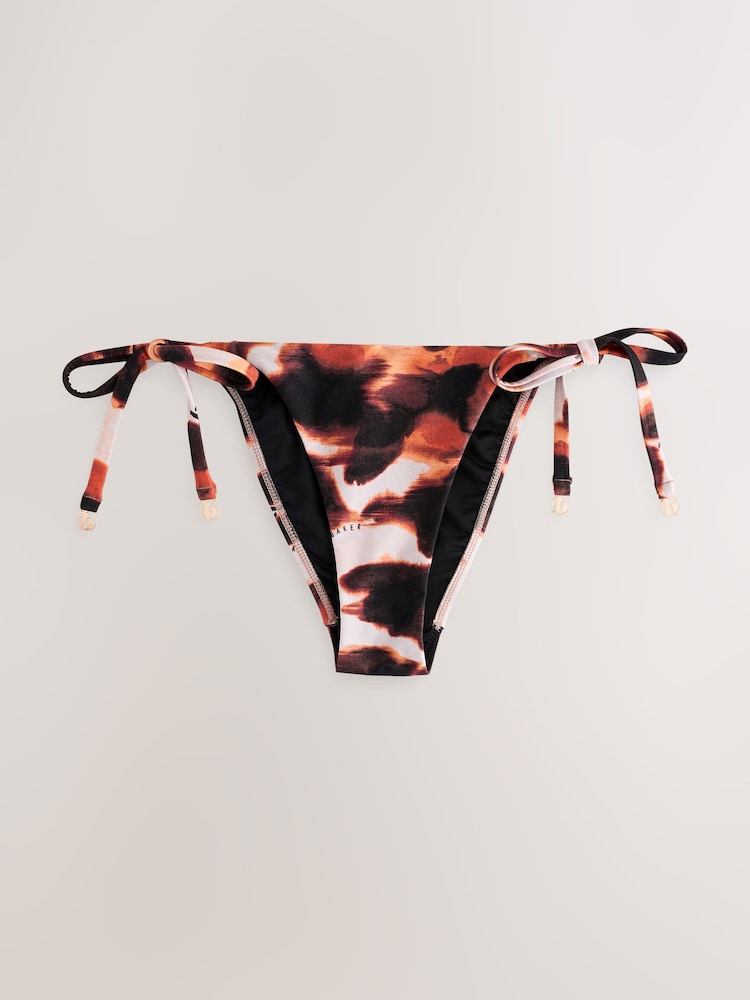 B by Ted Baker Animal Print Tie Side Bikini Bottoms - Image 5 of 5