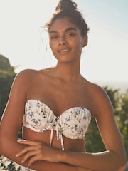 B by Ted Baker Wired White Floral Print Bikini Top - Image 5 de 5