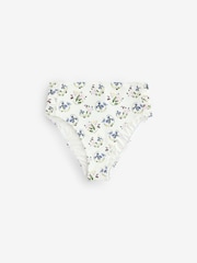 B by Ted Baker White Floral Print Bikini Briefs - Image 6 de 6